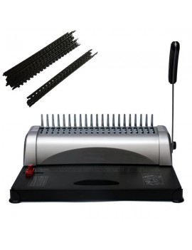 21-Hole 450 Sheets Paper Comb Punch Binder Binding Machine Scrapbook with 200 Combs